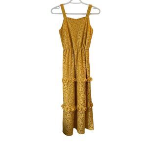 Girls Lily Bleu Mustard Yellow Lace Sundress Sleeveless Dress Sz 10 Fall Wedding